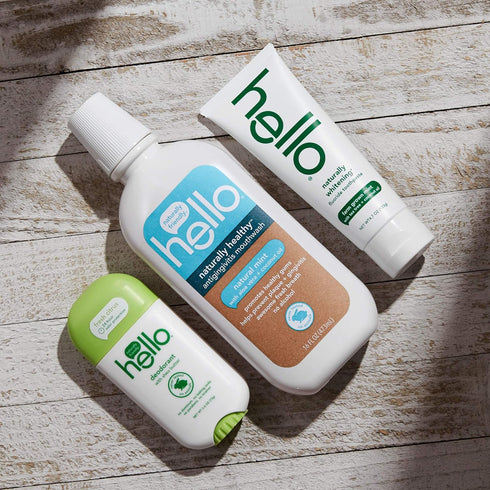 Hello Peace Out Plaque Mouthwash, Antigingivitis Alcohol Free, Natural Mint with Aloe Vera and Coconut Oil, 16 Ounce
