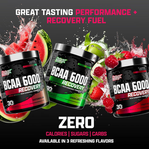 Nutrex Research BCAA Powder 6000 Amino Acid 6 Grams for Post Workout Recovery Muscle Growth