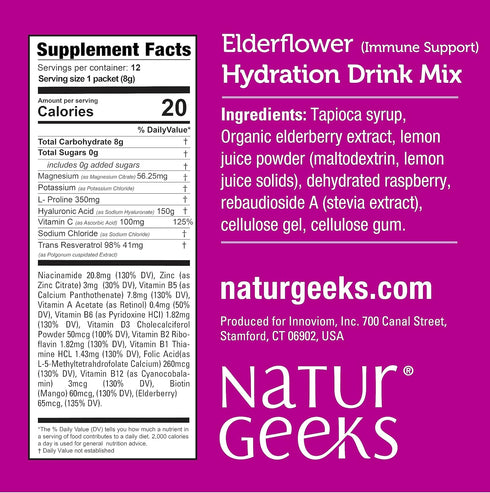 Vegan Electrolytes Powder, Immunity & Hydration Drink Mix with Vitamins, Magnesium & More, 12 Pack Variety
