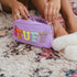 Fablinks Pink Nylon Cosmetic Bag - Chenille Letter Patches Design
