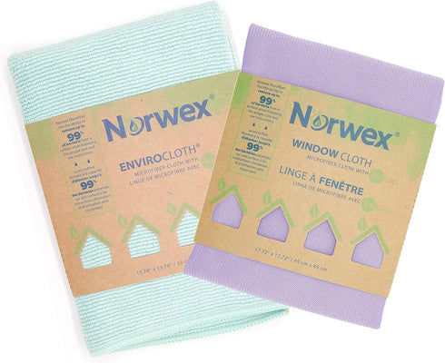 Norwex Basic Package - Microfiber - Glass Window Cleaning Cloth and Household Enviro