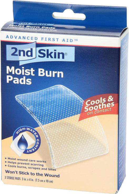 Spenco 2nd Skin Moist Burn Pads, Large (3 x 4 Inches), 3 Count