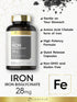 Carlyle Easy Iron 28 mg, 300 Capsules, Non-GMO, Gluten Free, Gentle on Stomach Formula