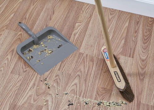 Superio Kitchen and Home Horsehair Broom with Wood Handle, Heavy Duty Household Broom for Dust and Wisp Floors