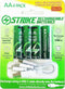 STRIKE BATTERIES AA HIGH Capacity Battery Lithium Ion 4 Pack Smart LED 1.5V 3100mWh