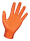 SAS Safety 66572 Astro-Grip Powder-Free Nitrile Gloves, Orange, Medium, 7 Mil Thick, 100 Pack