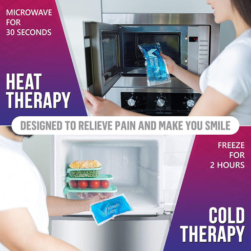 Kinetic Labs Reusable Ice Pack Wrap with Extra Gel Pack - HSA FSA Eligible Hot Cold Ice Pack for Injuries with Strap