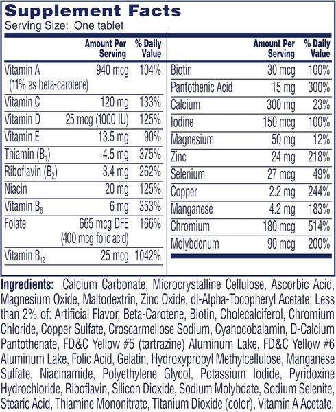 One A Day Women’s 50+ Multivitamins Tablet, 200 Count - Multivitamin with Vitamin A, C, D, E, Zinc for Immune Health