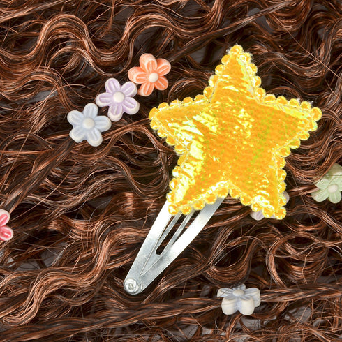 Hotop 50 Pack Hair Clips Snap Barrettes for Kids, Girls and Women, 50 mm (Silver)