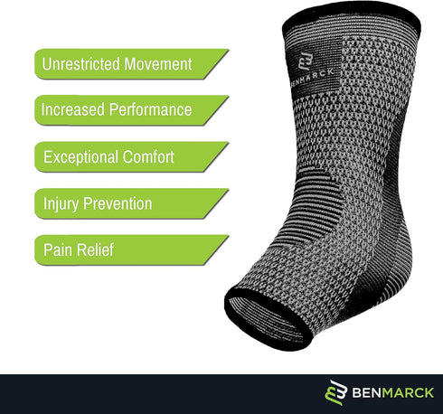 Achilles Tendon Support Brace, Plantar Fasciitis Sock, Ankle Compression Sleeve for Running & Flat Feet Relief