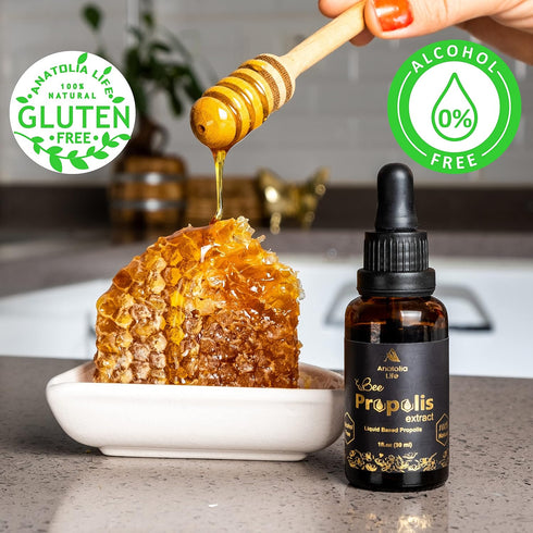 Natural Bee Propolis Extract, 30 mL | Advanced Liquid Tincture Immune System Booster, Seasonal Defense, Pure High