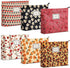 Sanwuta 6 Pcs Velvet Makeup Bag, Large Capacity Corduroy Cosmetic Pouch with Zipper, Travel Toiletry Organizer for Women