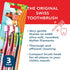 TELLO 4480 Adult or Child Ultra Soft Swiss Toothbrush, Smaller Head for Gentle Cleaning, Ergonomic Handle, 3 Count