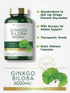 Carlyle Ginkgo Biloba Pills, 6000mg, 200 Capsules, Maximum Strength, Non-GMO, Gluten Free Supplement