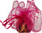 100pcs Sheer Organza Favor Bags, Round Drawstring Jewelry Candy Pouch, 26cm/10.2 inch Diameter (Hot Pink)
