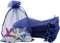 Stratalife 5X7 Sheer Organza Bags with Drawstring, 100 Pcs Navy Blue Gift Baggies for Wedding Party Favor