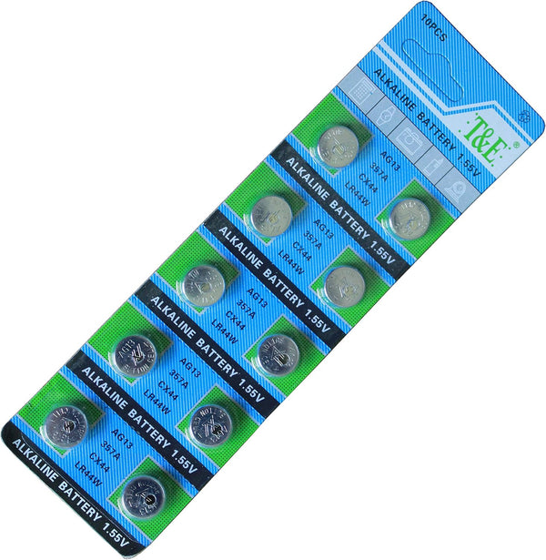 Unknown New T&E 10Pcs Ag13 Lr44 357 Sr44Sw Alkaline Battery
