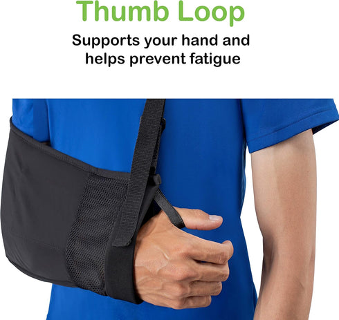 Custom SLR/Healjoy Medical Arm Sling, Ergonomic Design with Split Strap Technology for Men & Women
