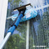 Unger Professional 2-in-1 Squeegee & Scrubber - 6” Window Cleaning Tool – Cleaning Supplies, Squeegee for Window Cleaning, Commercial & Residential Use, Reusable Microfiber Sleeve