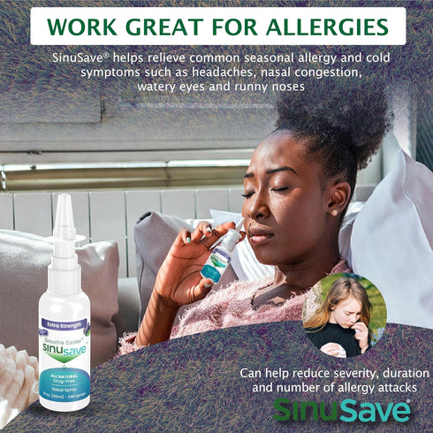 Nasal Wash & Allergy Spray, Extra Strength/All-Natural, Drug-Free Sinus Spray for Fast Relief from Congestion - 1 oz