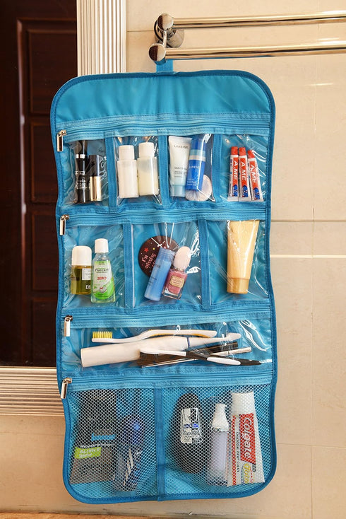 Premium Hanging Toiletry Travel Bag, Cosmetic, Jewelry, Toiletry & Accessory Storage Organizer, Large Size