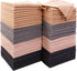 MOONQUEEN 72 Pack Microfiber Cleaning Cloth - Reusable Fast Drying Cleaning Towels, 12"X12", Grey/Light Grey/Brown/Cream