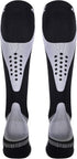 CSX 20-30 mmHg Compression Socks for Men and Women, Knee High, Silver on Black, Medium, Athletic Sport Fit