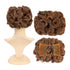 SWACC Short Messy Curly Dish Hair Bun Extension Easy Stretch Hair Combs Clip in Ponytail Extension Scrunchie Chignon