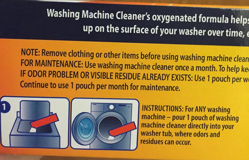 3 Pouches Washing Machine Cleaner, Deep Cleaning Formula