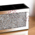 SHYFOY Mirrored Makeup Brush Holder Organizer, 3 Slot Glass Cosmetics Brushes Storage Holders with Crystal Crushed