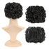 SWACC Short Messy Curly Dish Hair Bun Extension, Easy Stretch Hair Combs Clip in Ponytail Extension (Natural Color