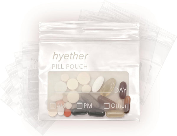 Hyether Pill Bags for Travel Pill Pouches 3 x 2.75 inch Pack of