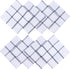Cotton Dish Towels for Kitchen, Set of 8, Light and Soft Cleaning Rags, 12 Inch x 12 Inch (Blue Plaid)