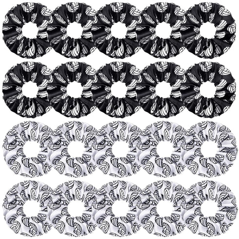 WILLBOND 20 Pcs Sports Scrunchies Gifts, Elastic Silk Satin Hairbands for Women Player Team Accessories (Volleyball)