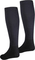 NuVein Compression Socks, 15-20 mmHg Support for Men, Knee High, Closed Toe, Padded Cushion Foot, Black, X-Large
