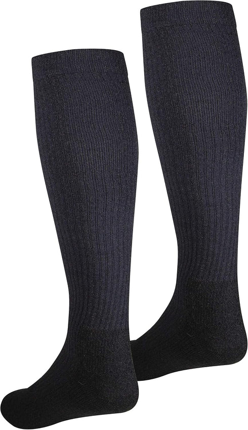 NuVein Compression Socks - 15-20 mmHg Support for Men, Knee High, Closed Toe, Black, Medium