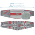 ORTONYX Lumbar Support Belt, Ergonomic Design, Breathable Material, M/L, Gray/Red