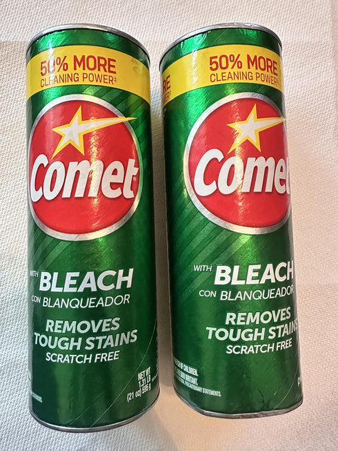 LYNIQUE Comet Bleach Cleaner with Bleach, Removes Tough Stains Scratch Free, 50% More