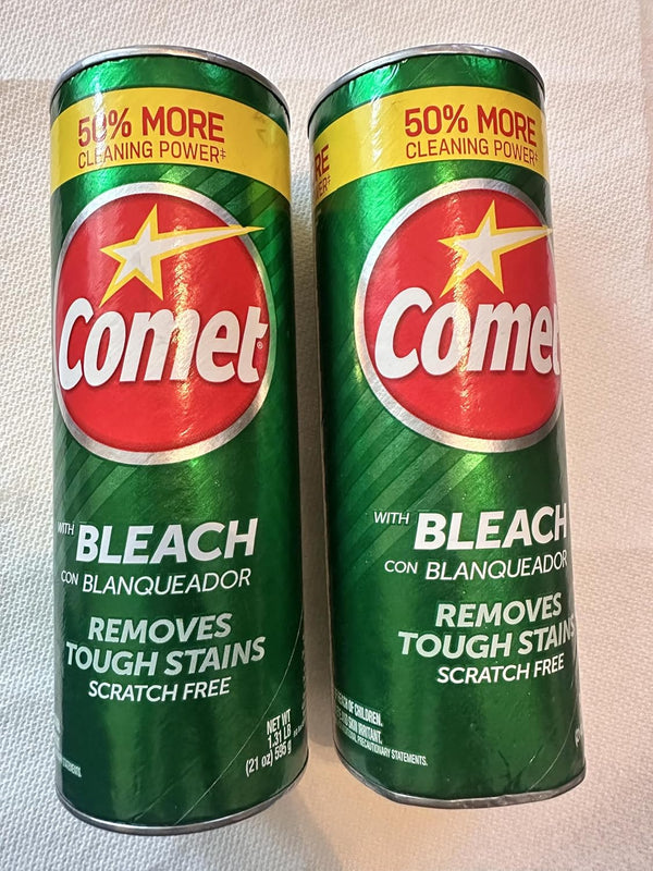 LYNIQUE Comet Bleach Cleaner with Bleach, Removes Tough Stains Scratch Free, 50% More