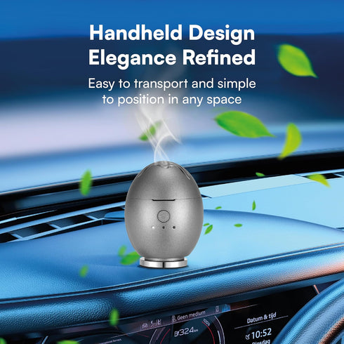 Orbby Premium Aromatherapy Diffuser | Portable Air Freshener for Home, Office, Bathroom | Non-Toxic Fragrance (Grey)