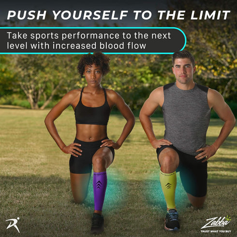 Rymora Leg Compression Sleeve, Comfortable Footless Socks for Pain Relief in Fitness, Running, and Shin Splints -