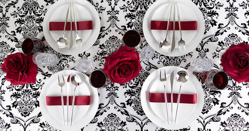 Novelty Modern Flatware, 64 Count Disposable Plastic Teaspoons/Dessert Spoon Luxury