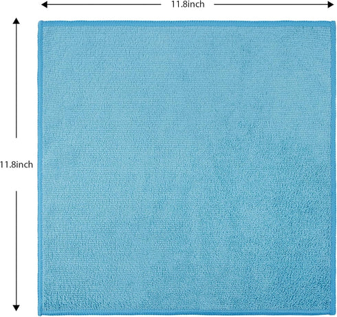 QUOPID 12 Pack 11.8x11.8inch 04, 11.8 11.8 inch) Microfiber Cleaning Cloth - Streak-Free, Reusable Wipes for Glass