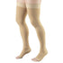 Truform Compression Stockings - 20-30 mmHg Thigh High Length, Dot-Top, Open Toe, Beige, 2X-Large