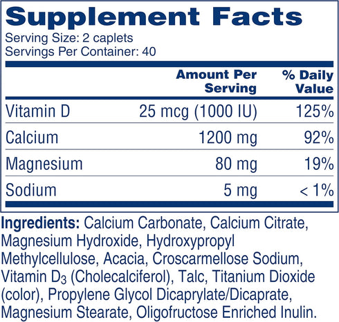 Citracal Calcium + D Slow Release Tablets, 1200mg, 80 Tablets (Pack of 4)