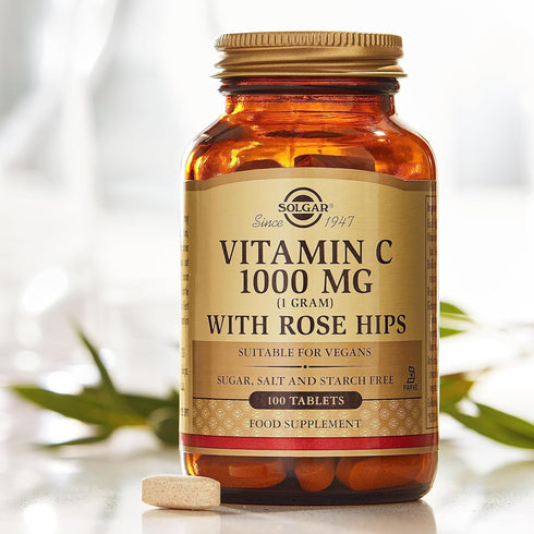 Solgar Vitamin C 1000 mg with Rose Hips, 250 Tablets - Antioxidant & Immune Support, Non-GMO, Vegan