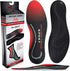 Physix Gear Orthotic Insoles for Men & Women - Arch Support Inserts for Plantar Fasciitis Comfort, Red/Black, S
