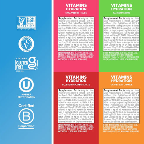 Nuun Vitamins Electrolyte Tablets with Vitamin D, C, E, A, & B6, 4 Pack, Mixed Fruit, Gluten Free & Vegan