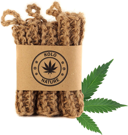 Natural Hemp Sponges for Dishes, Biodegradable Scrubber for Dishwashing, Organic Reusable Unsponges, Eco Friendly Set