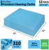Microfiber Glass Cleaning Cloth - 12 Pack, 16" x 14" Streak Free Towel for Delicate Surfaces